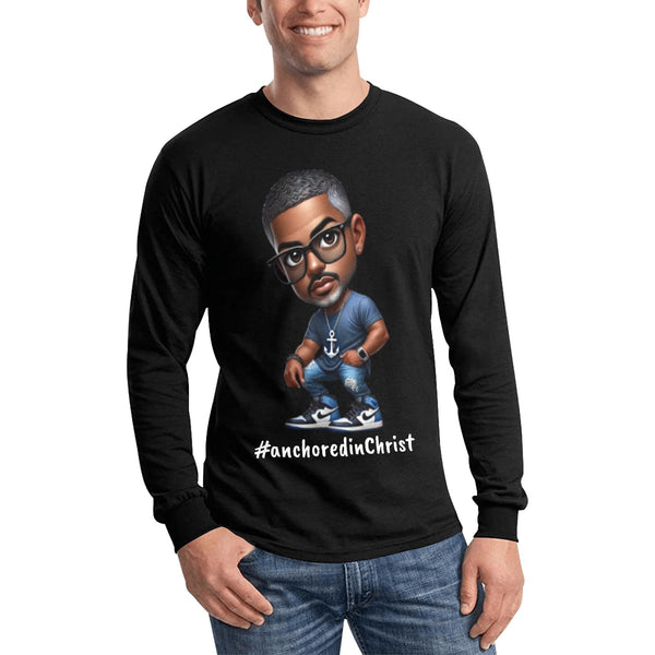 Custom_anchored in Christ Men's All Over Print Long Sleeve T-shirt (Model T51)