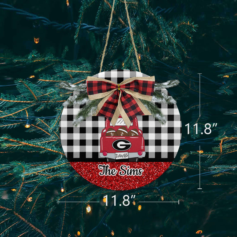 Georgia Christmas Door Hanger (11.8inch)