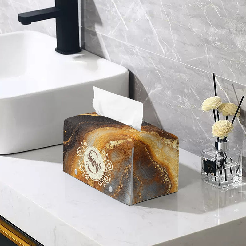 PU leather rectangular tissue box