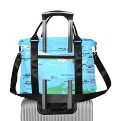 Caribbean Map Large Capacity Duffle Bag