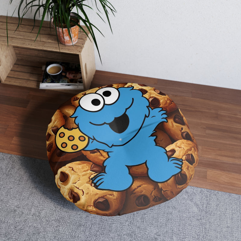 Floor Pillow, Round Floor Pillow, Reading Pillow, Cookie Pillow