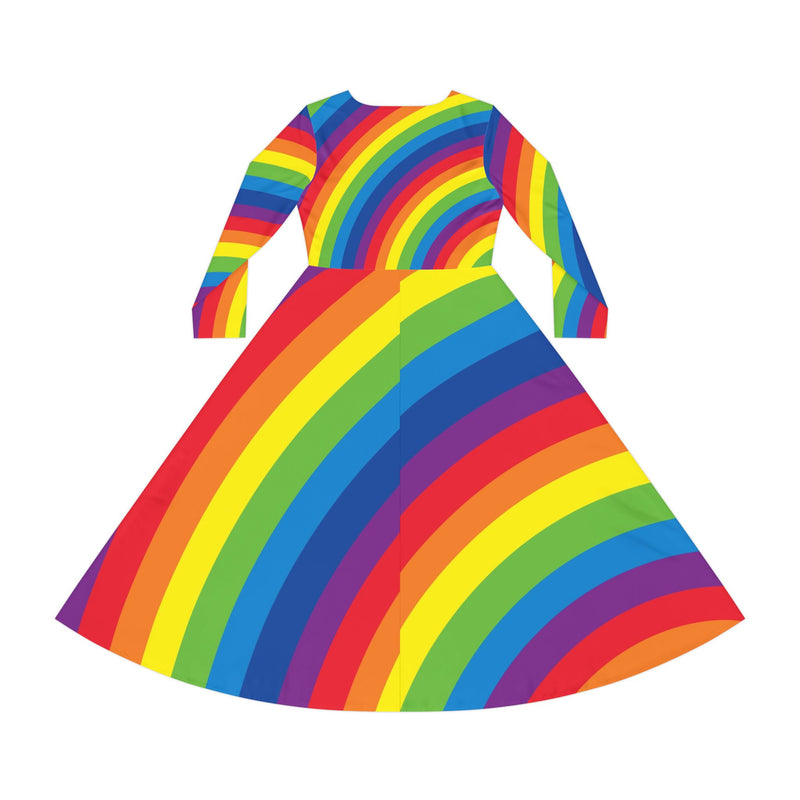 Rainbow Print Dance Dress