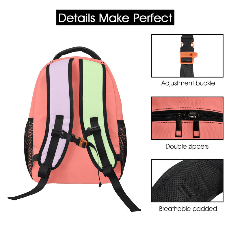 Colorful 17-inch All Over Print Casual Backpack