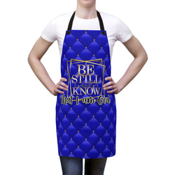 Apron, Colorful Apron, Blue Apron, Christian Apron, Be Still and Know