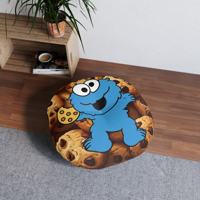 Floor Pillow, Round Floor Pillow, Reading Pillow, Cookie Pillow