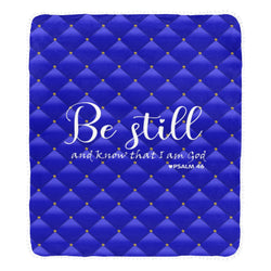 Be Still and Know Pom Pom Fringe Blanket 60"x80"