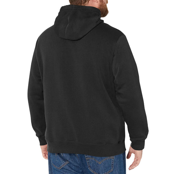 red and black Men's Fleece Hoodie w/ White Lining Hood (Model H55)