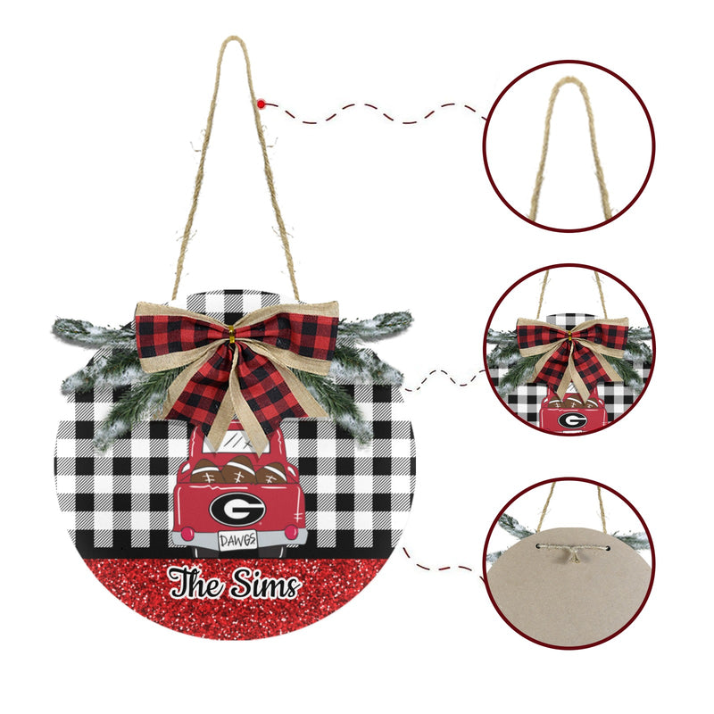 Georgia Christmas Door Hanger (11.8inch)