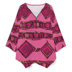 Pink Ankara Print Blouse