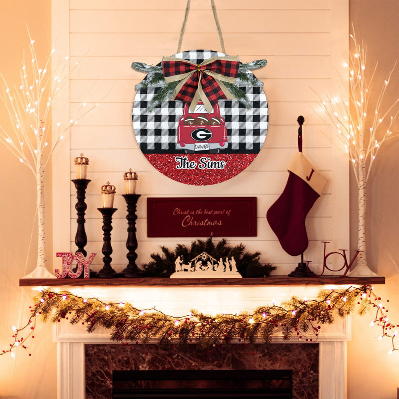 Georgia Christmas Door Hanger (11.8inch)