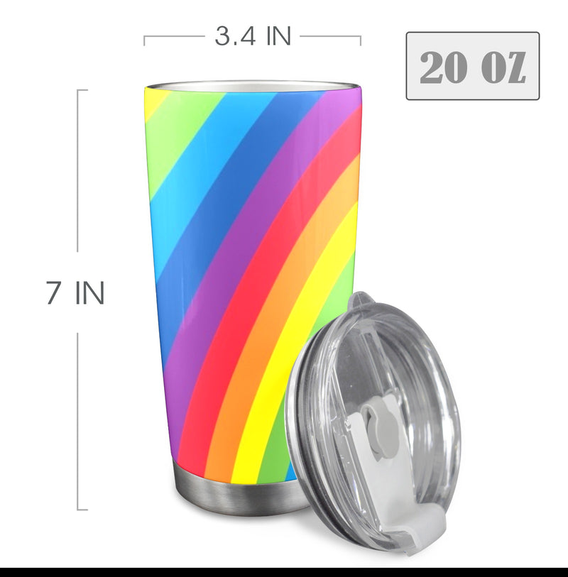 Rainbow 20oz Mobile Tumbler with Clear Slide Lid