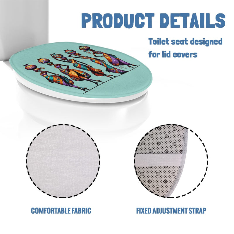 Flannel fabric Toilet cover (single piece set)