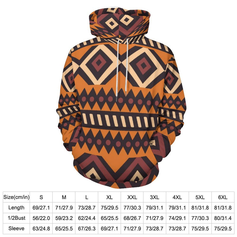 African Print Hoodie, Double hat sweater