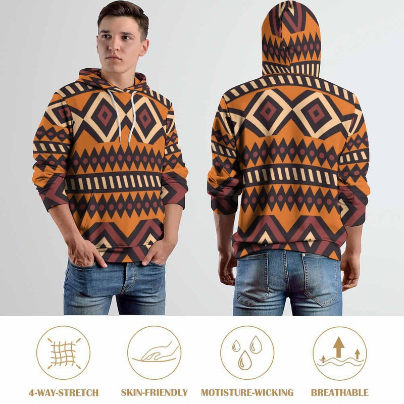 African Print Hoodie, Double hat sweater