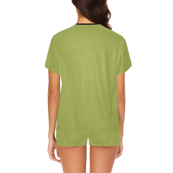 Green Women's Short Pajama Set