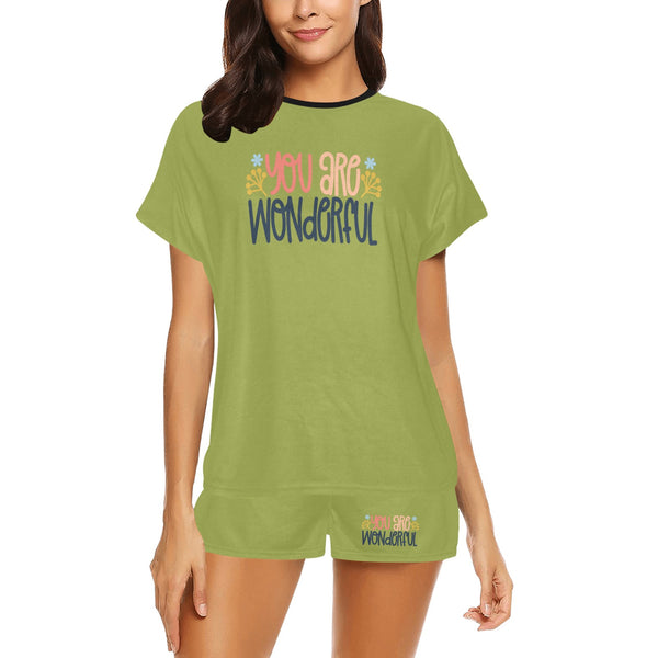 Green Women's Short Pajama Set