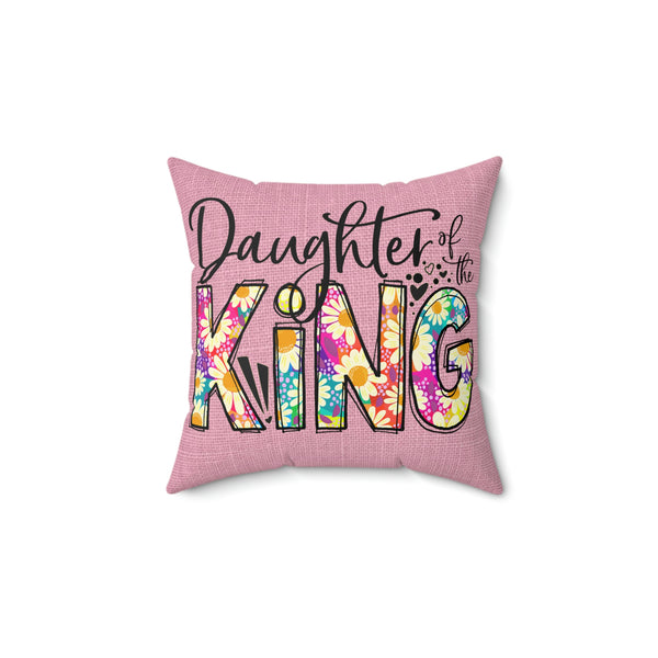 Polyester Square Pillow, Daughter of the King