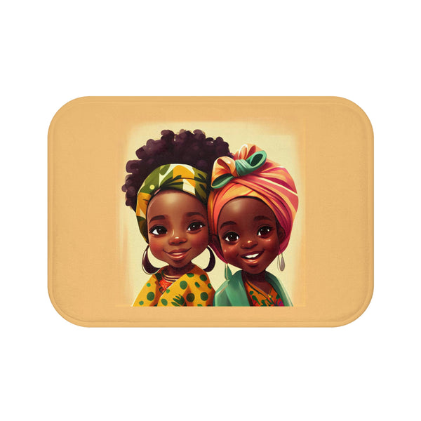 Bath Mat, Cute Afro Girls, Bathroom Mat