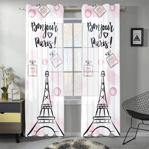 Paris Curtains Gauze Curtain 28"x84" (Two-Piece)