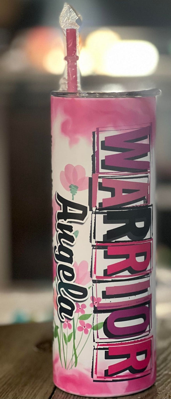 Tumbler, Breast Cancer Tumbler, 20oz Tumbler, Pink Tumbler