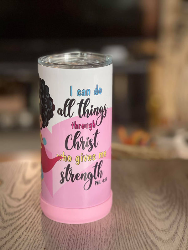 Children's Tumbler, Personalized Tumbler, Small Tumbler, I Can Do All Things, 15oz