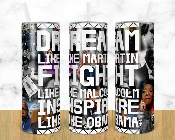 Black History Tumblers, Black History, MLK, Martin Luther King, History, Black and Proud, 20oz Tumbler